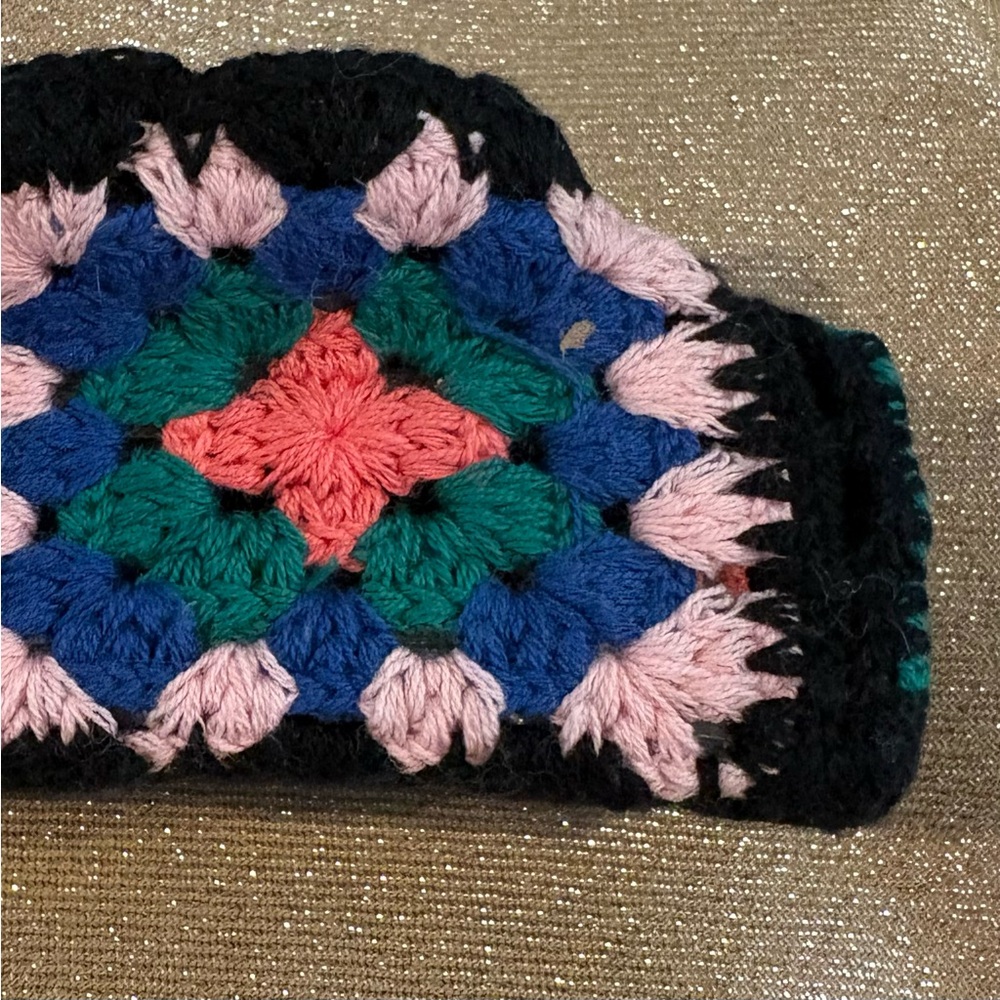 Crochet Black Claw Hair Clip boho